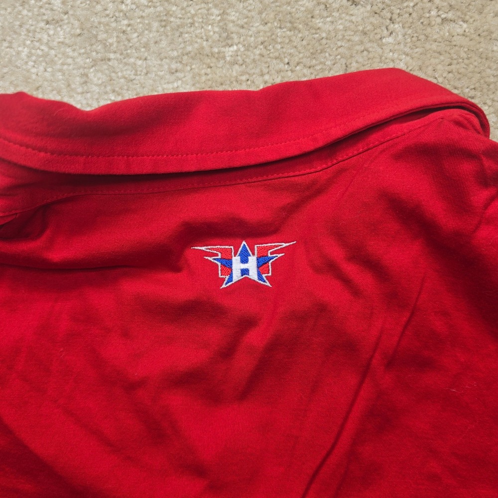 Polo Golf Ralph Lauren Red Mens L Short Sleeve Polo Shirt‎ USA Flag Embroidered - Picture 6 of 9